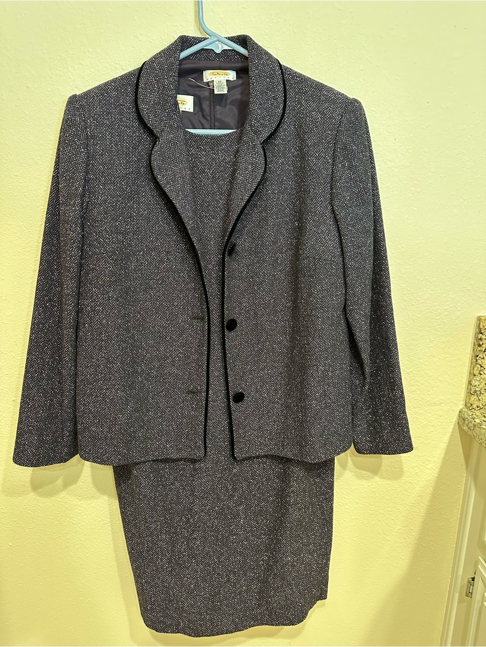 Talbots Purple Tweed Blazer & Dress Set—Size 10
